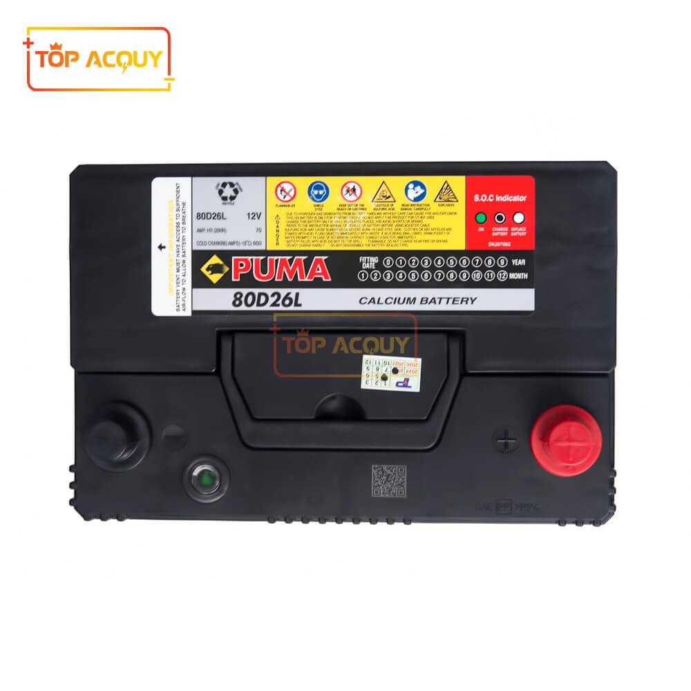 BÌNH ẮC QUY PUMA 12V - 70AH 80D26L