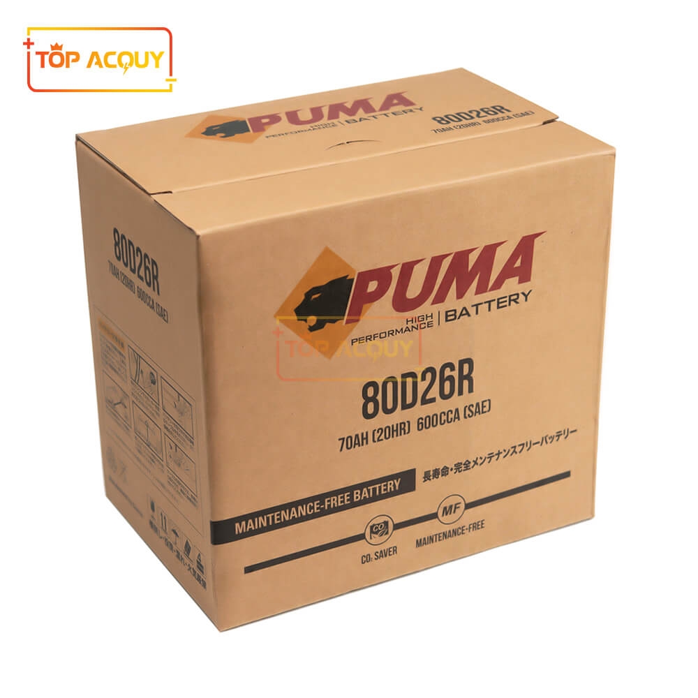 BÌNH ẮC QUY PUMA 12V - 70AH 80D26R