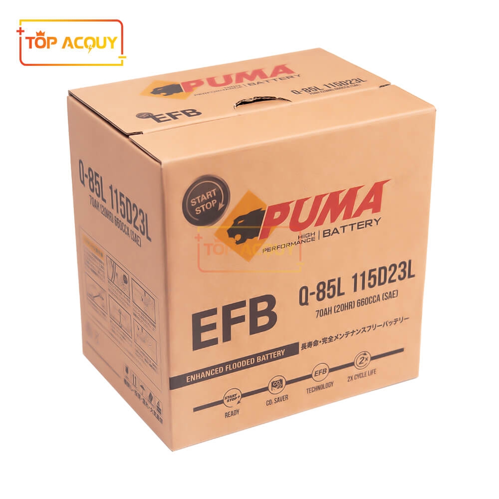 BÌNH ẮC QUY PUMA 12V - 70AH Q85 115D23L (I-STOP/START-STOP)