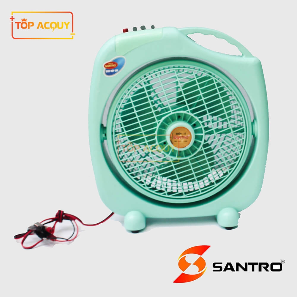 Quạt tản kẹp bình ắc quy 12v Santro