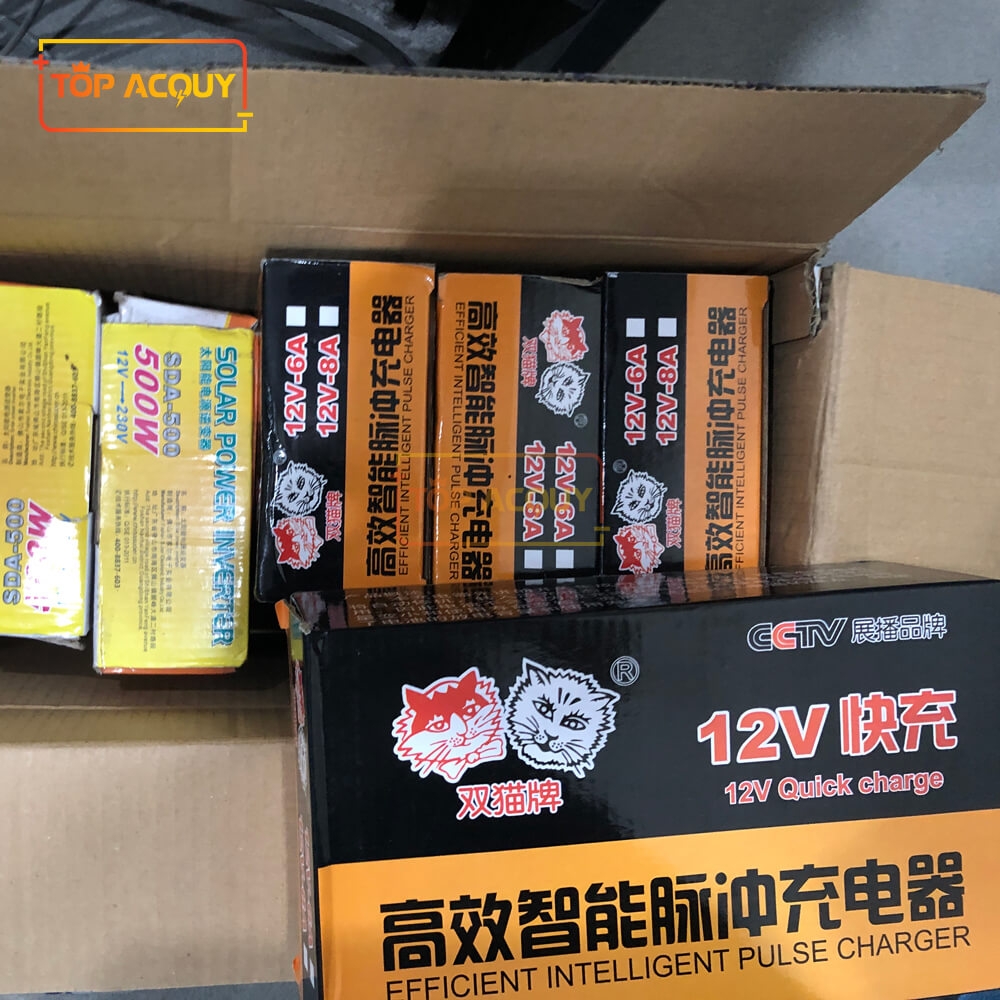 MÁY SẠC ẮC QUY CON MÈO 13V8-8A