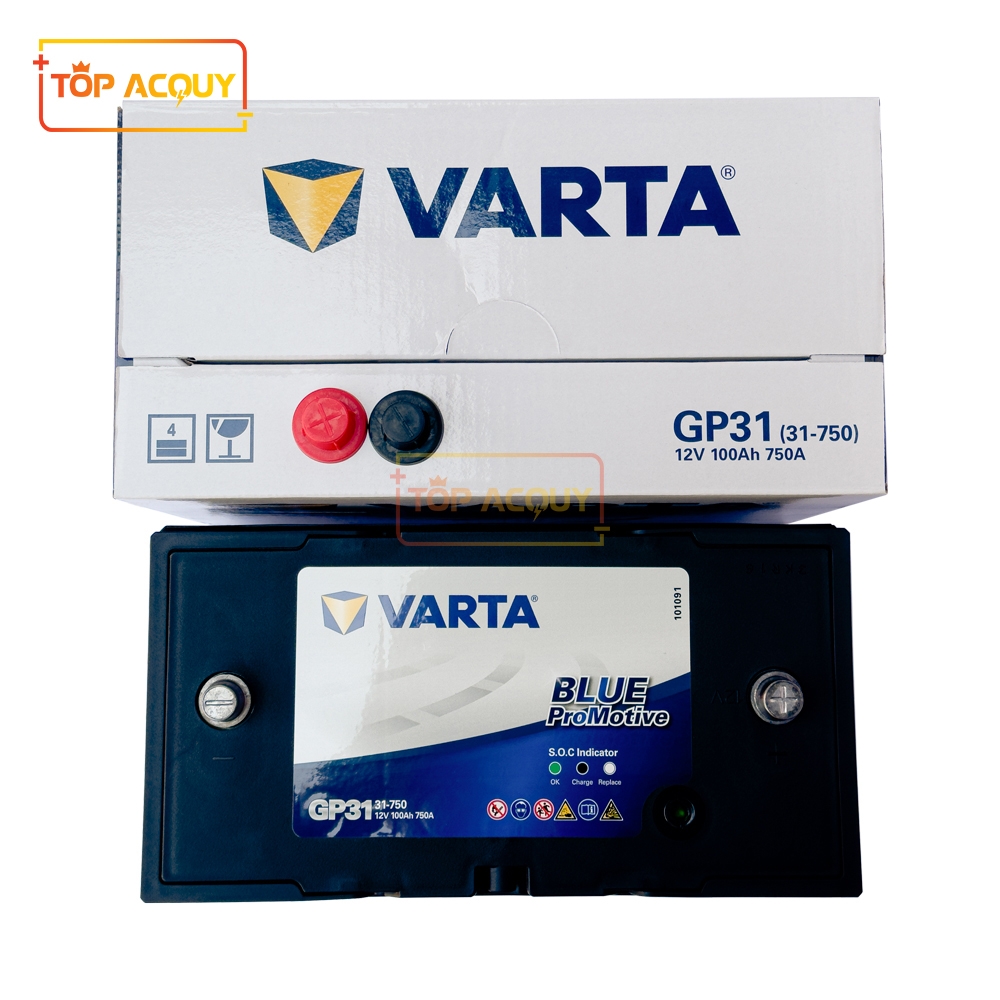 ẮC QUY VARTA 12V - 100AH 31 - 750 (GP31) CHUYÊN DỤNG CHO XE TẢI, MÁY PHÁT ĐIỆN