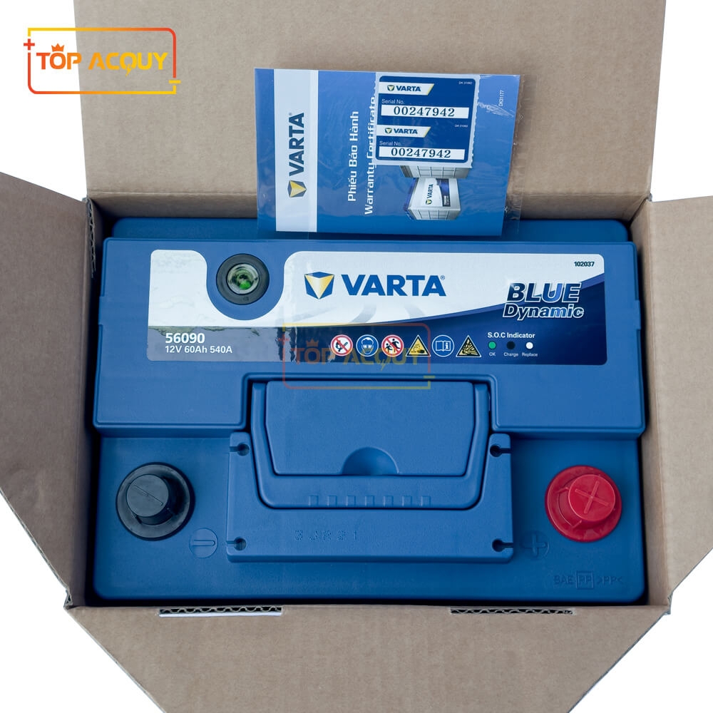 ẮC QUY VARTA 12V - 60AH 56090 DIN60(L)