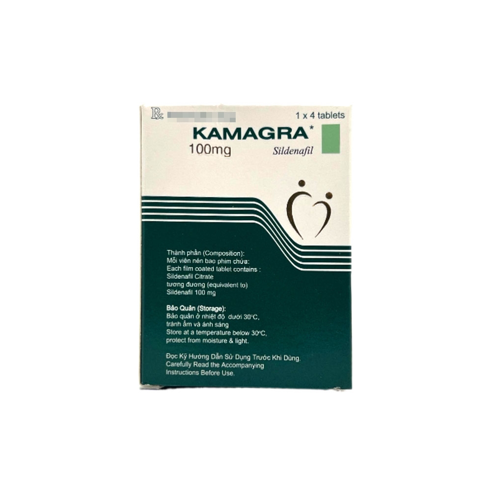 Viên uống cương dương Kamagra 100mg hộp 4 viên