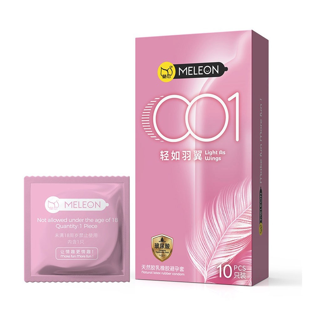 Bao cao su Meleon 001 Light As Wings siêu mỏng nhẹ hộp 10 cái