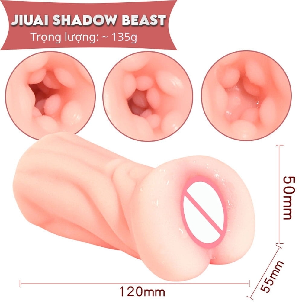 Âm đạo giả nguyên khối Jiuai Shadow Beast 130gr