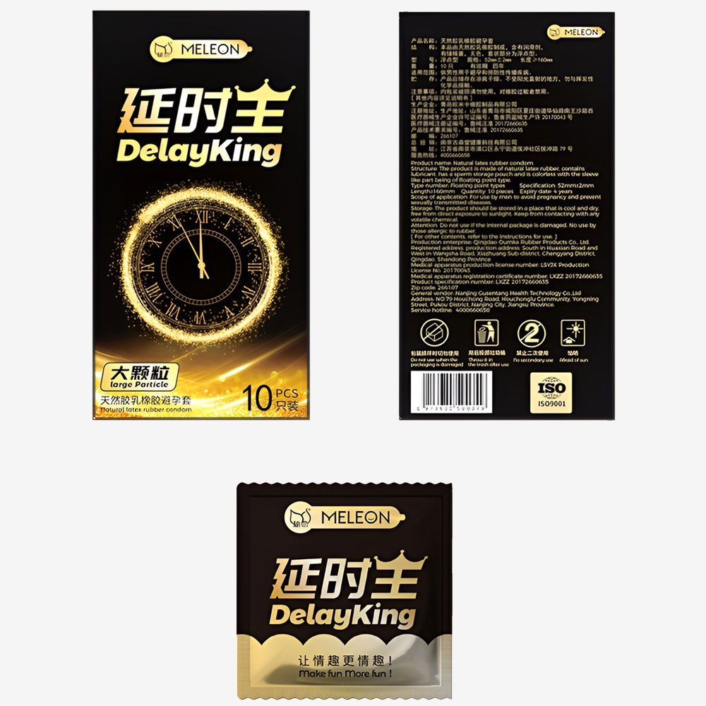 Bao cao su Meleon Delay King Large Particle kéo dài thời gian hộp 10 cái