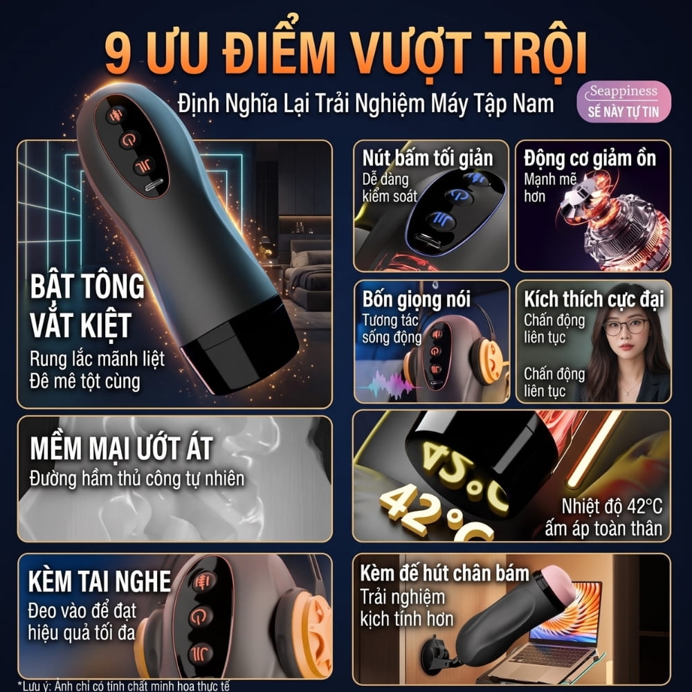 Âm đạo giả hít tường đa năng Jiuai Explorer Cup (có app)