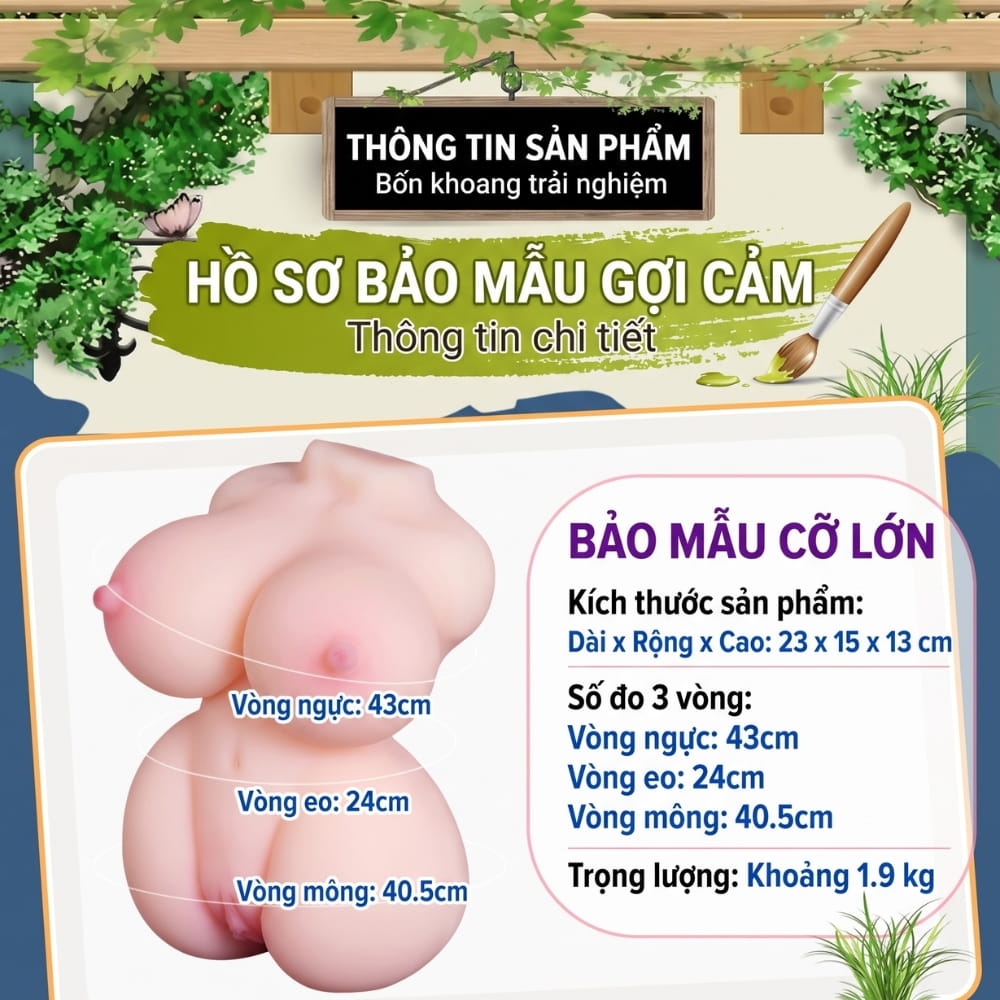 Âm đạo giả nguyên khối Jiuai Nanny 2kg