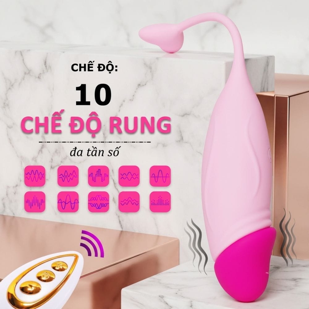Trứng rung Boqi Penis Đuôi BQ129 Remote