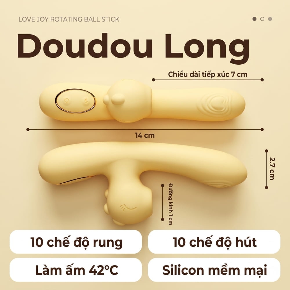 Dương vật giả đa năng Mizzzee DouDou Long