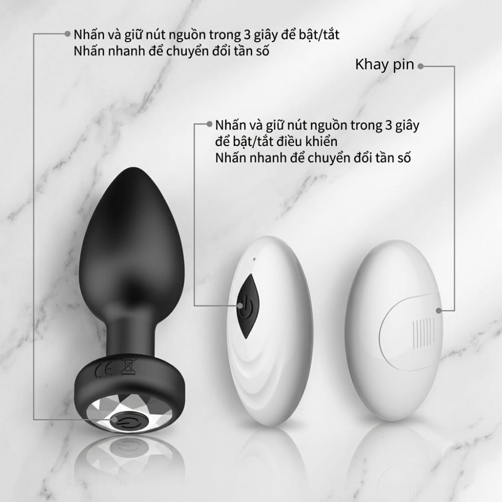 Plug hậu môn GOK QM-7 Remote