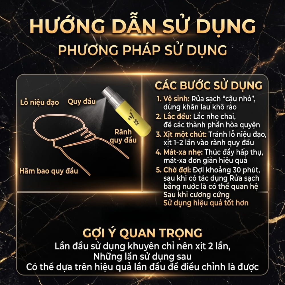 Xịt chống xuất tinh sớm ChuanJing Yellow 6ml