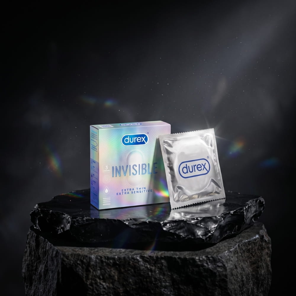 Bao cao su Durex Invisible siêu mỏng hộp 3 chiếc
