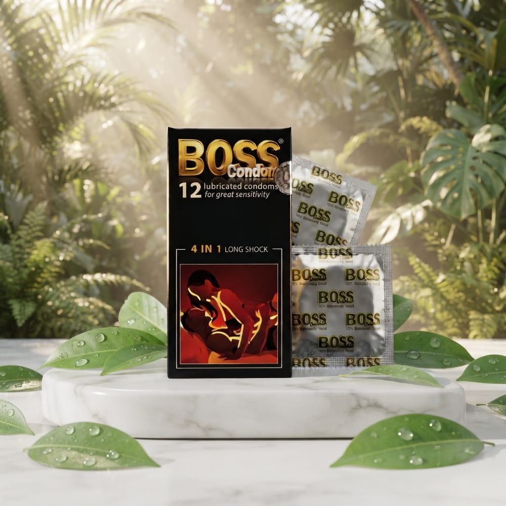 Bao cao su Boss 4 in 1 Long Shock kéo dài thời gian hộp 12 chiếc
