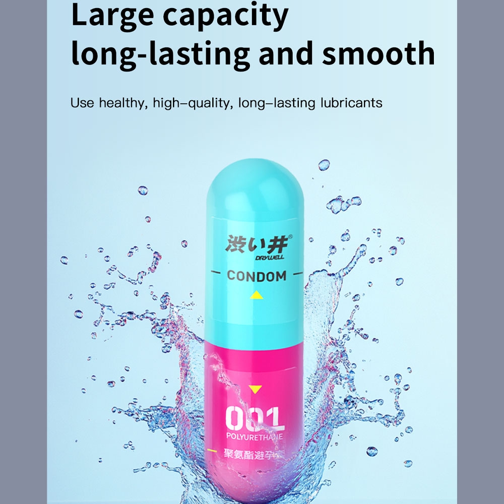 Bao cao su DryWell PU 001 Ultimate Lubrication – Siêu mỏng trơn mượt – Vỉ 3 viên