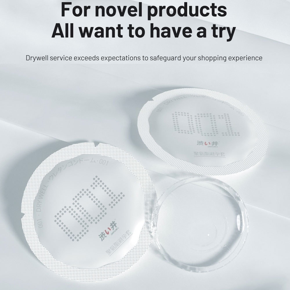 Bao cao su DryWell Super Thin PU 001 siêu mỏng hộp 3 cái