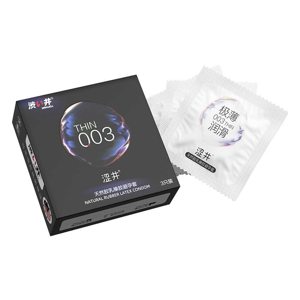 Bao cao su Drywell Ultra Thin 003 siêu mỏng hộp 3 cái