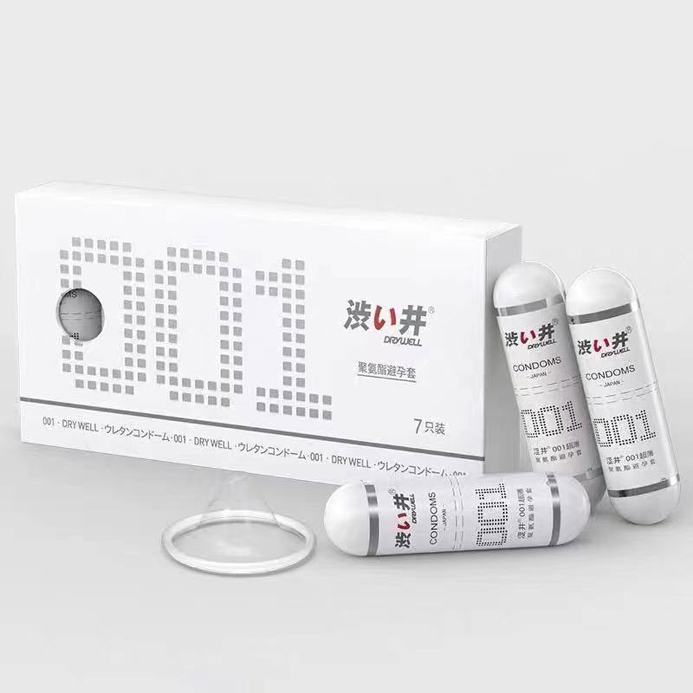 Bao cao su DryWell Ultra Thin 001 siêu mỏng nhiều gel hộp 7 viên