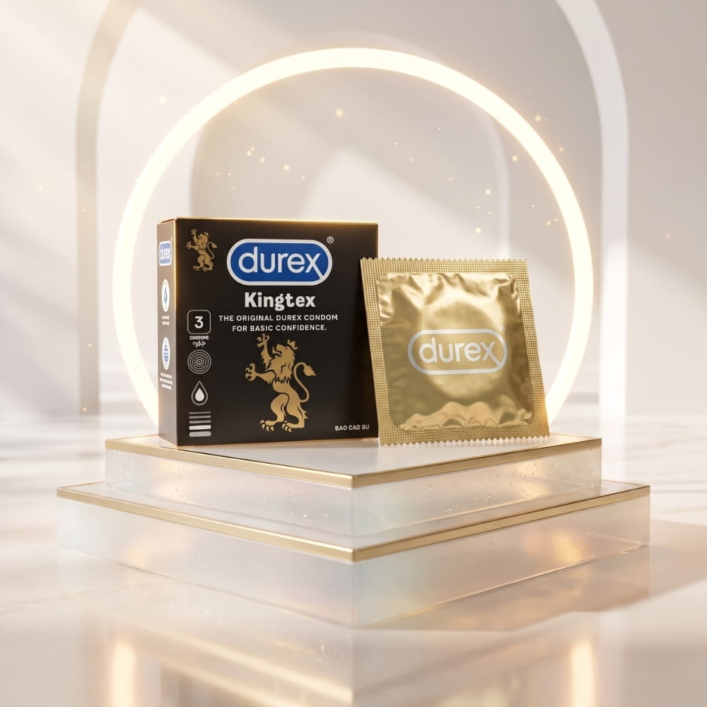Bao cao su Durex Kingtex size nhỏ hộp 3 chiếc