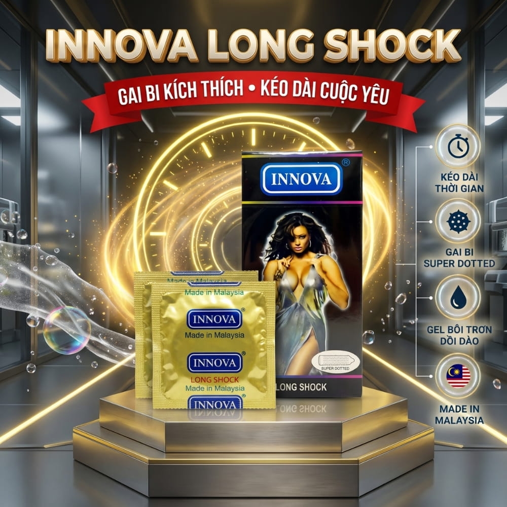 Bao cao su Innova Long Shock kéo dài thời gian hộp 12 chiếc