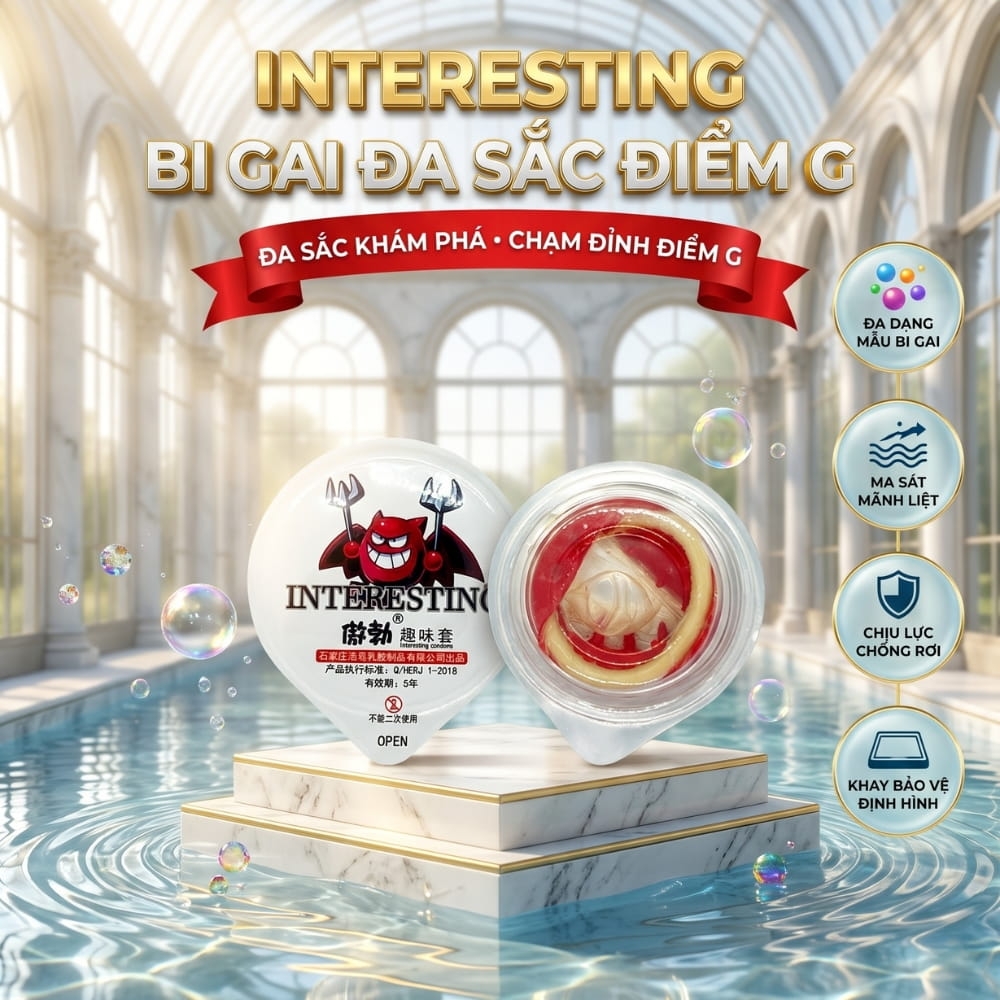 Bao cao su Interesting gai và bi hộp 1 chiếc