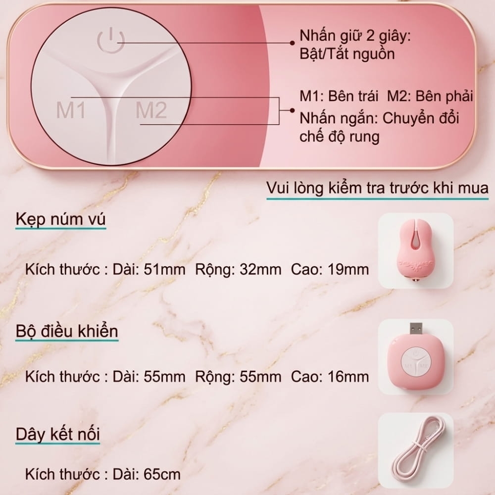 BDSM Kẹp ngực Roselex Nipple Clamp