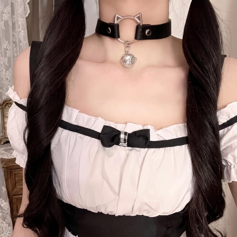 BDSM Vòng cổ chuông mèo XQ có dây