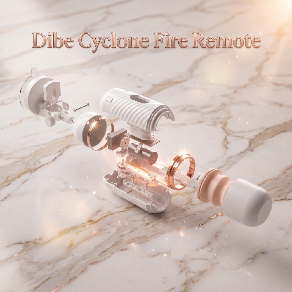 Dương vật giả hít tường đa năng Dibe Cyclone Fire remote
