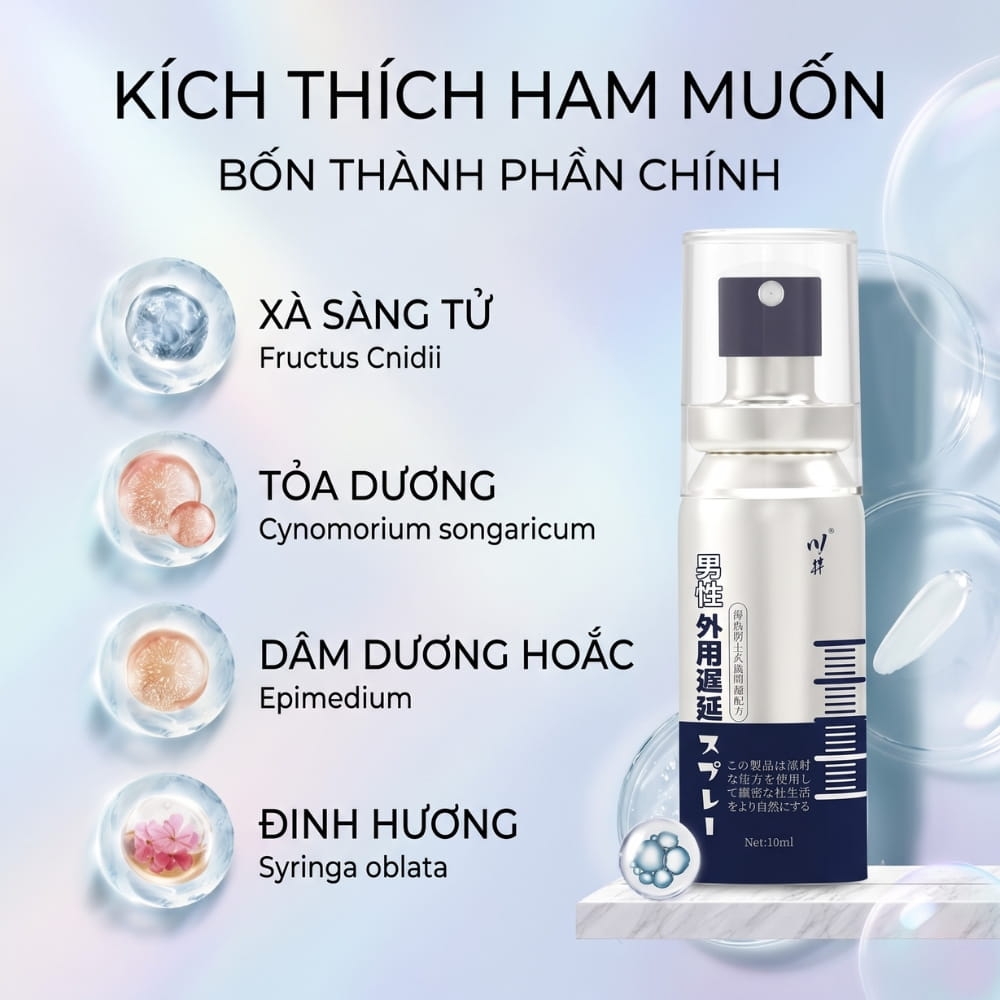 Xịt chống xuất tinh sớm ChuanJing Blue Silver 10ml