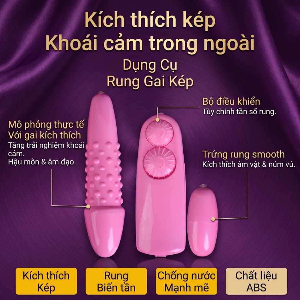 Trứng rung 2 đầu gai Jiuai