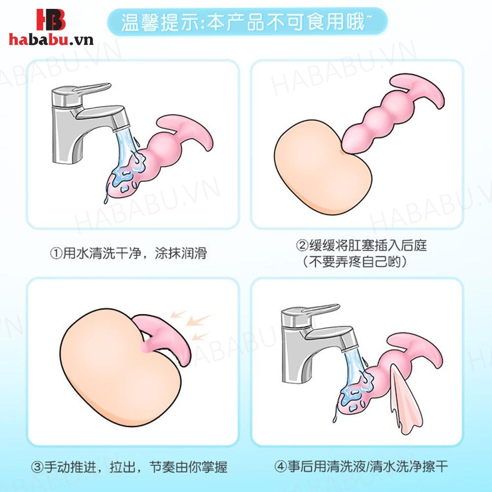 Plug hậu môn Mizz Zee silicone set 3 cái chính hãng
