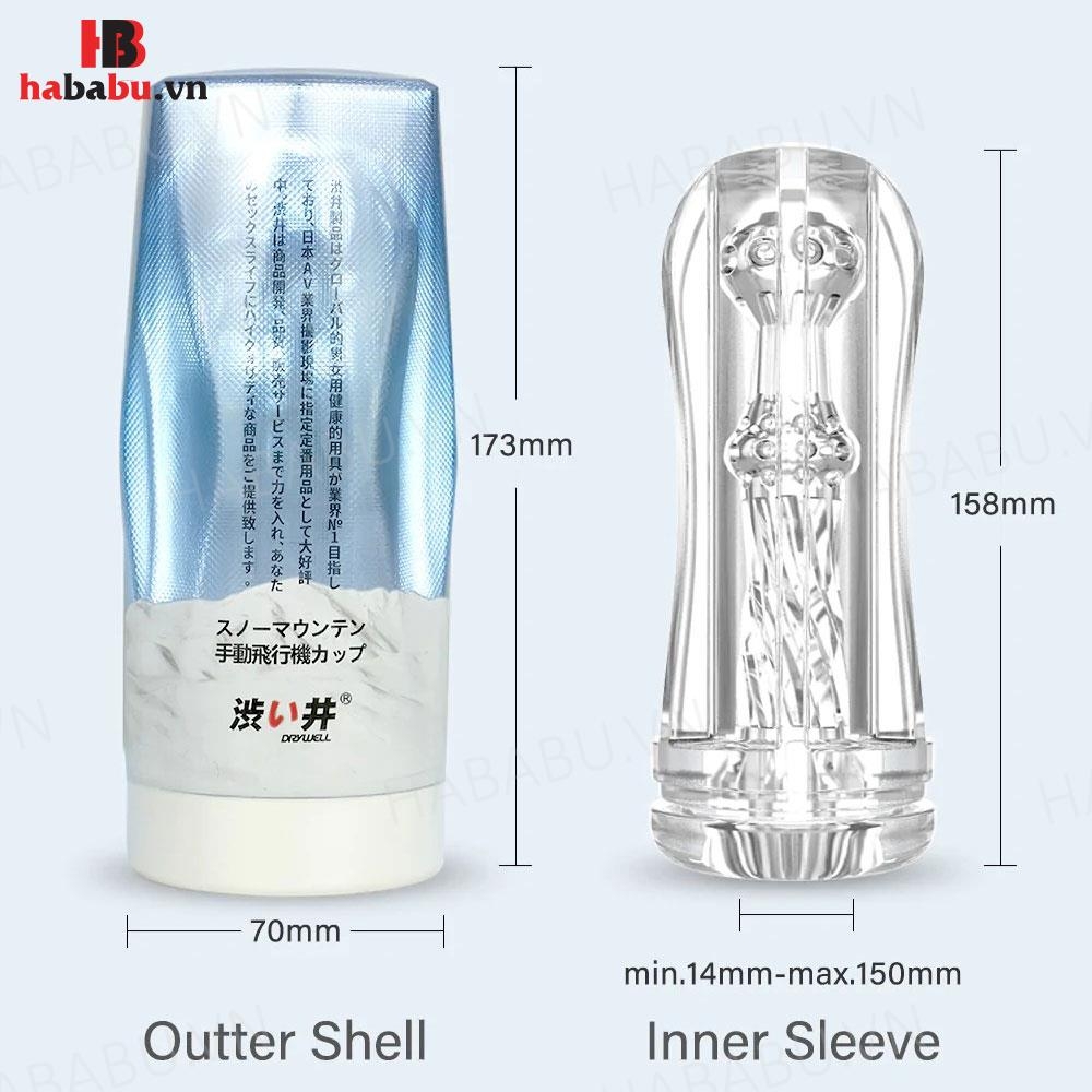 Âm đạo giả Drywell Snow Mountain dạng cốc chính hãng