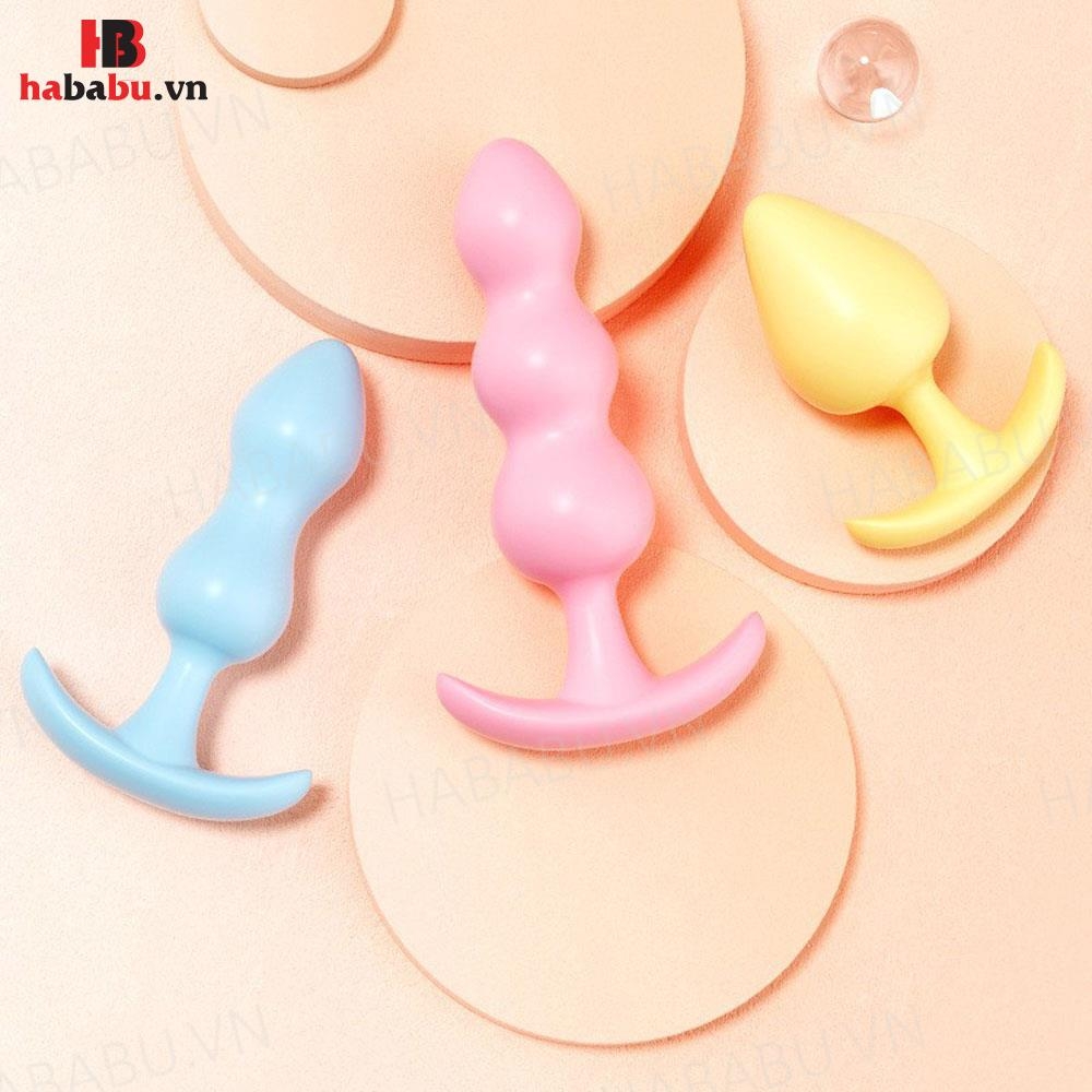 Plug hậu môn Mizz Zee silicone set 3 cái chính hãng