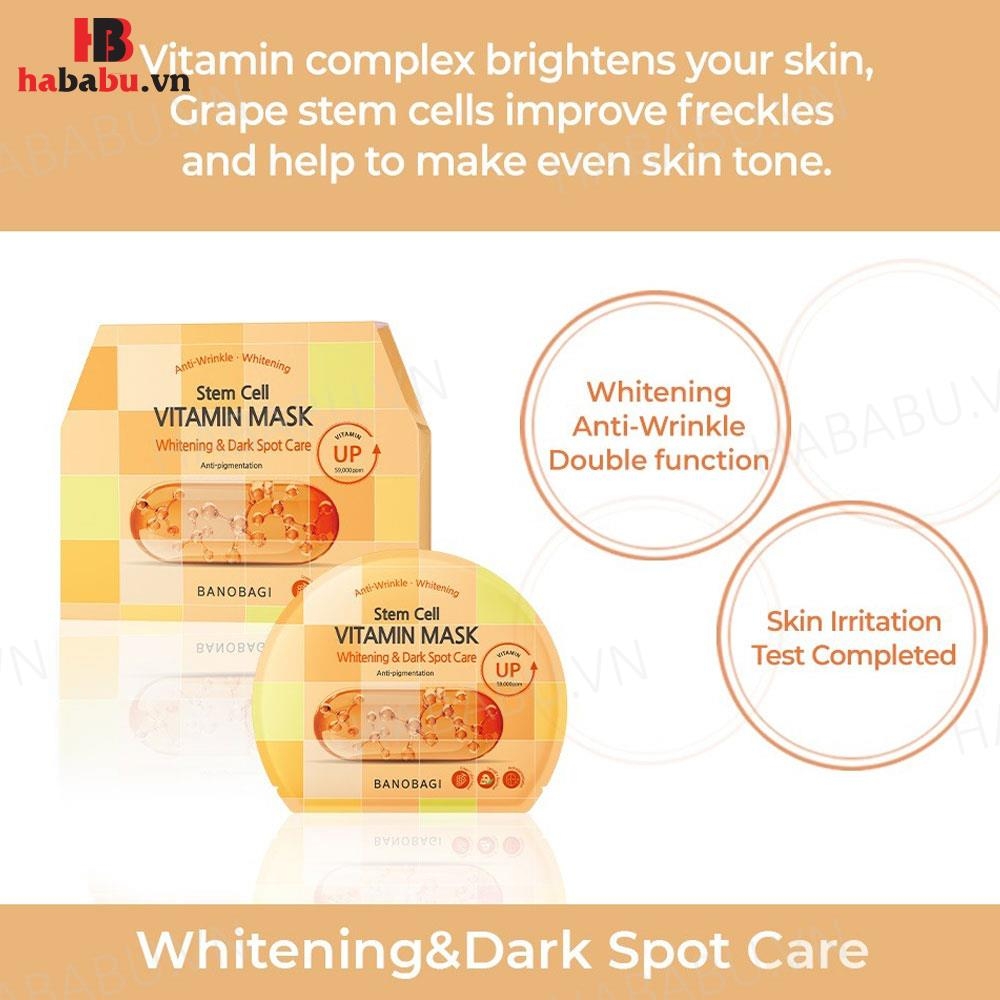 Mặt nạ Banobagi Stem Cell Whitening & Dark Spot Care set 10 miếng chính hãng