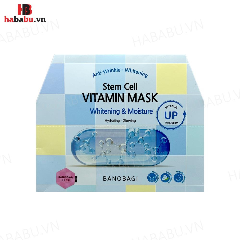 Mặt nạ Banobagi Stem Cell Whitening & Moisture set 10 miếng chính hãng