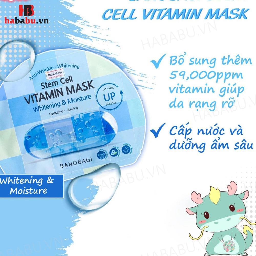 Mặt nạ Banobagi Stem Cell Whitening & Moisture set 10 miếng chính hãng