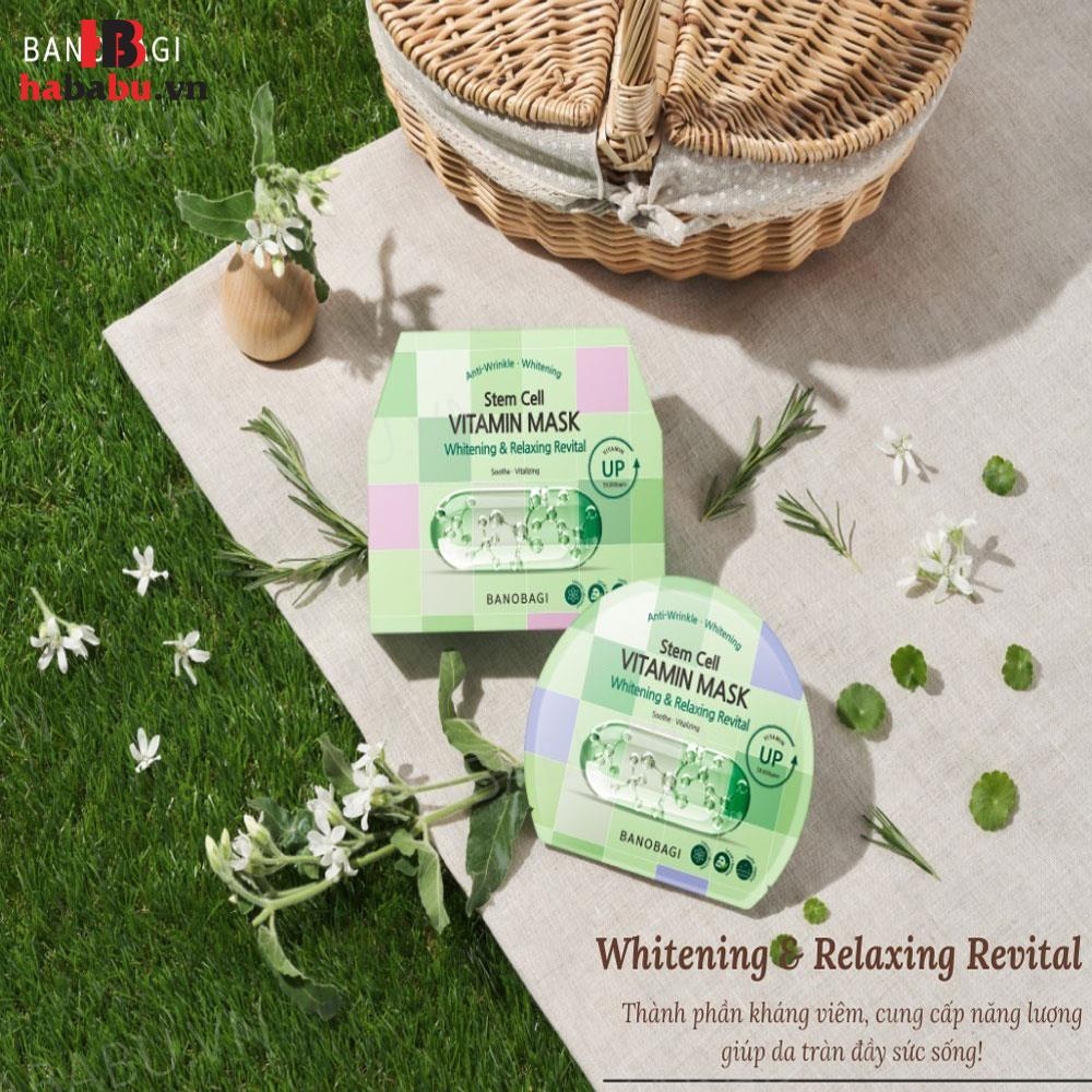 Mặt nạ Banobagi Stem Cell Whitening & Relaxing set 10 miếng chính hãng