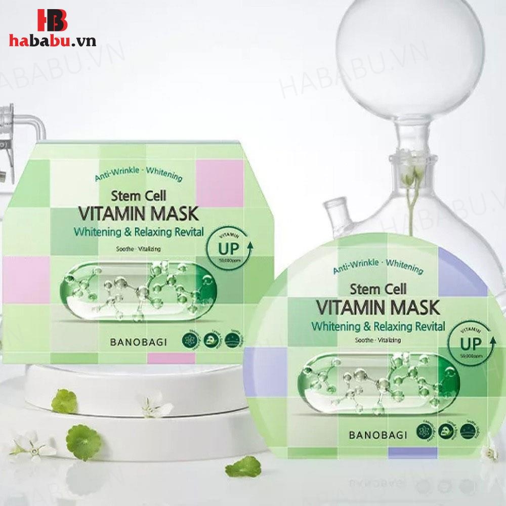 Mặt nạ Banobagi Stem Cell Whitening & Relaxing set 10 miếng chính hãng