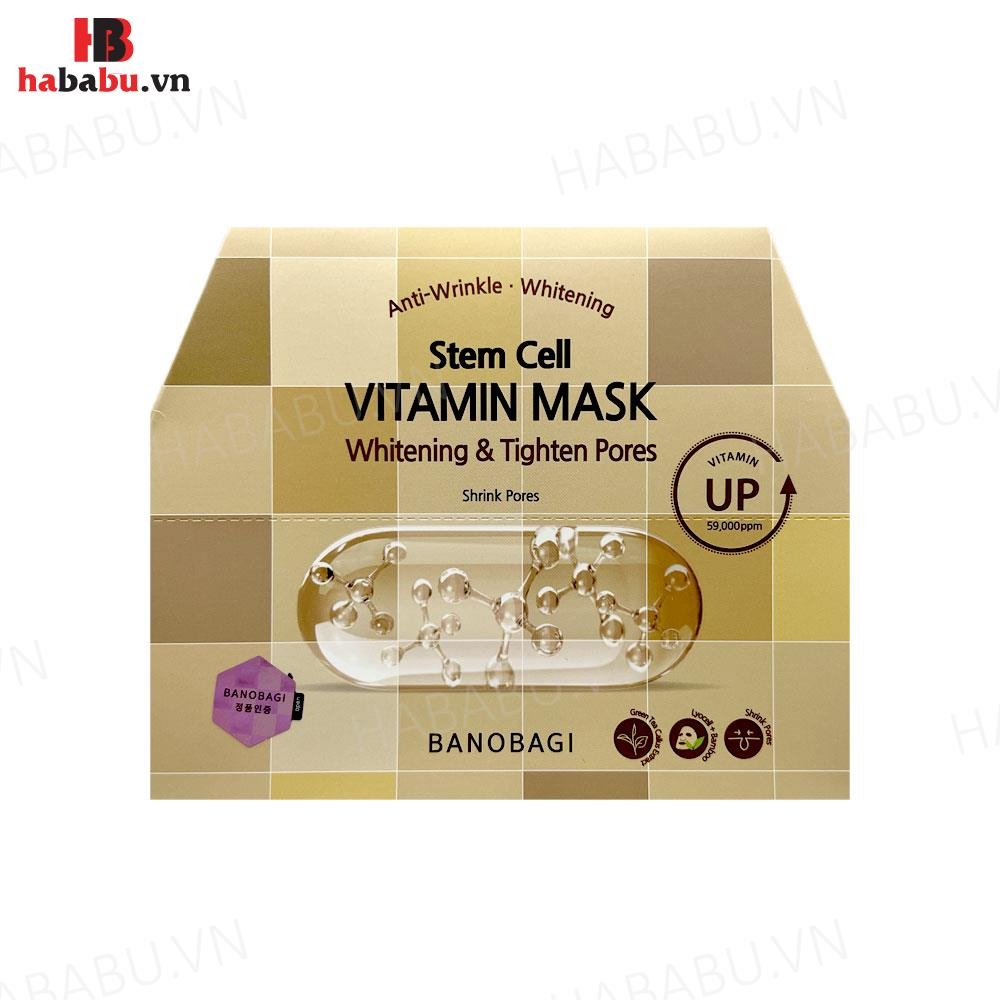 Mặt nạ Banobagi Stem Cell Whitening & Tighten set 10 miếng chính hãng