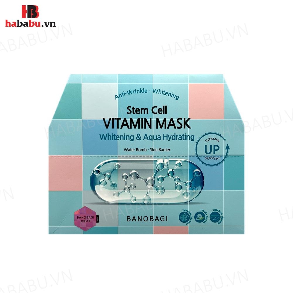 Mặt nạ Banobagi Stem Cell Whitening & Aqua set 10 miếng chính hãng