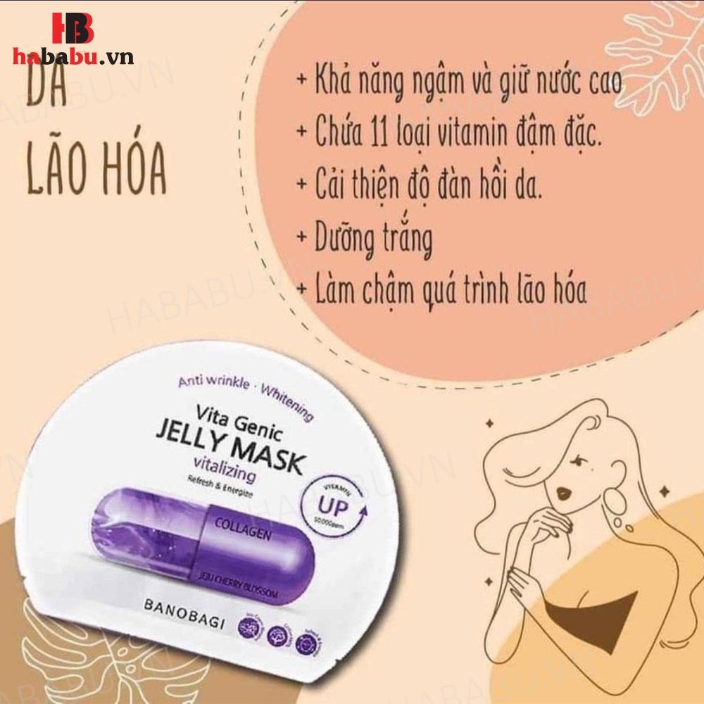 Mặt nạ Banobagi Genic Jelly Mask Vitalizing set 10 miếng chính hãng