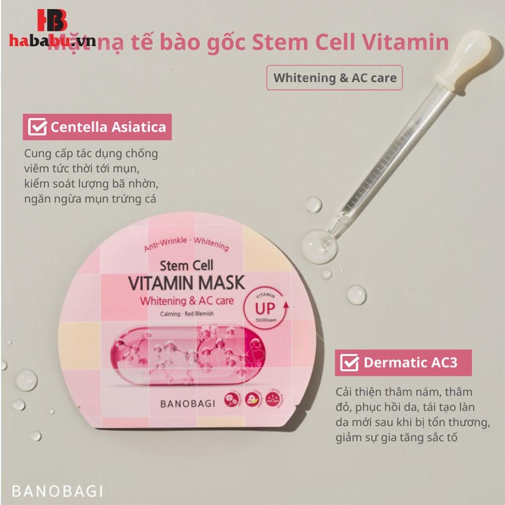Mặt nạ Banobagi Stem Cell Whitening & AC Care set 10 miếng chính hãng