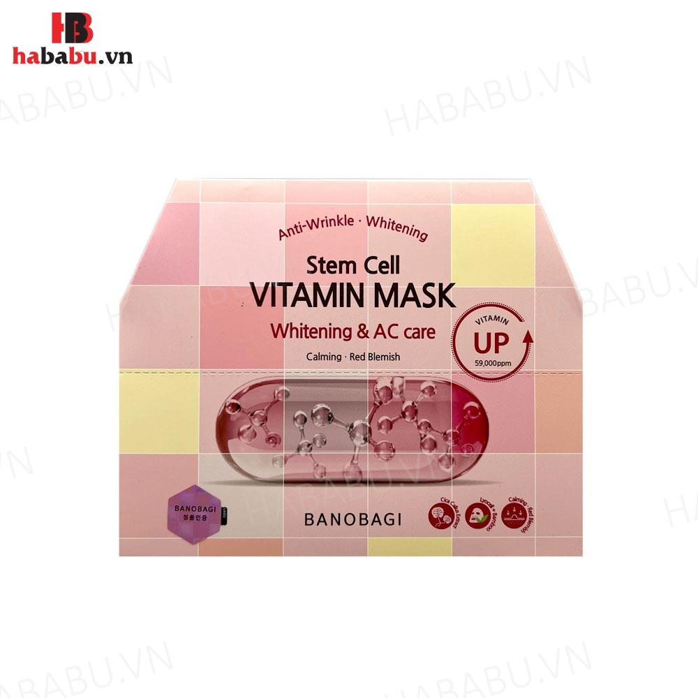 Mặt nạ Banobagi Stem Cell Whitening & AC Care set 10 miếng chính hãng