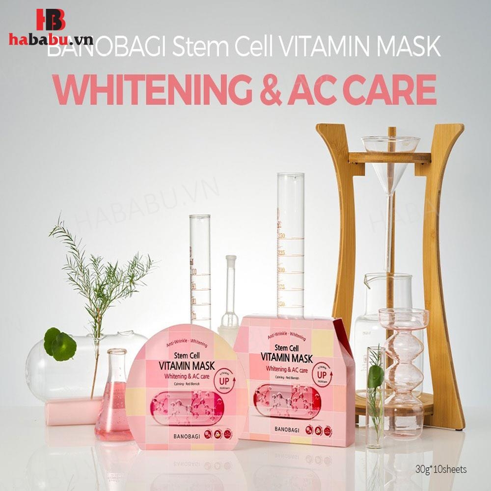 Mặt nạ Banobagi Stem Cell Whitening & AC Care set 10 miếng chính hãng