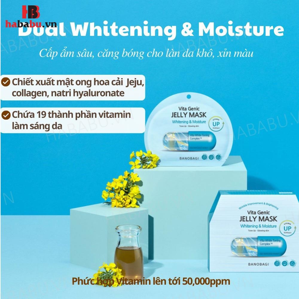 Mặt nạ Banobagi Genic Mask Whitening Moisture set 10 miếng chính hãng