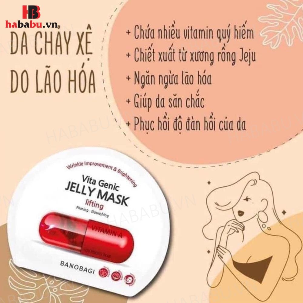 Mặt nạ Banobagi Genic Jelly Mask Vitamin A Đỏ set 10 miếng chính hãng