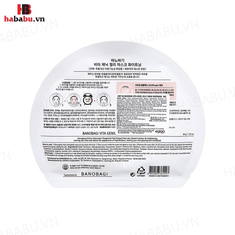 Mặt nạ Banobagi Genic Jelly Mask Vitamin C set 10 miếng chính hãng