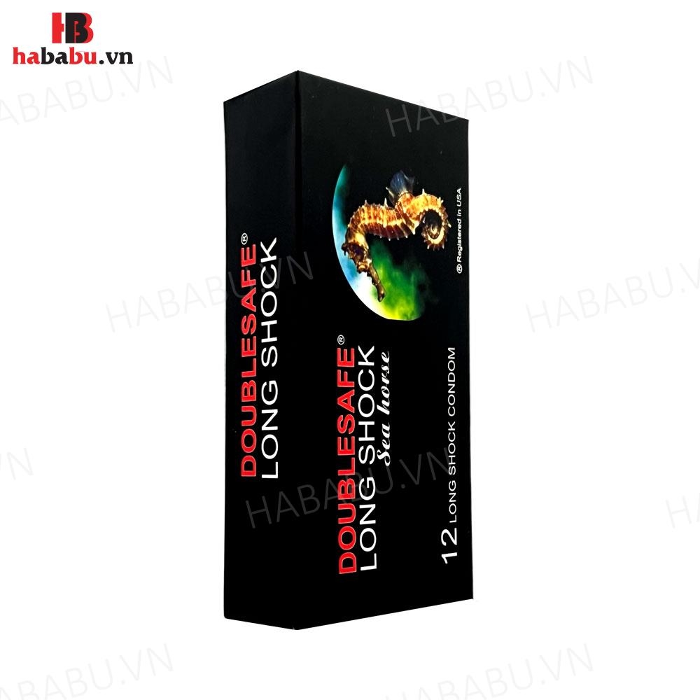 Bao cao su Cá ngựa Doublesafe Seahorse hộp 12 chiếc kéo dài thời gian chính hãng