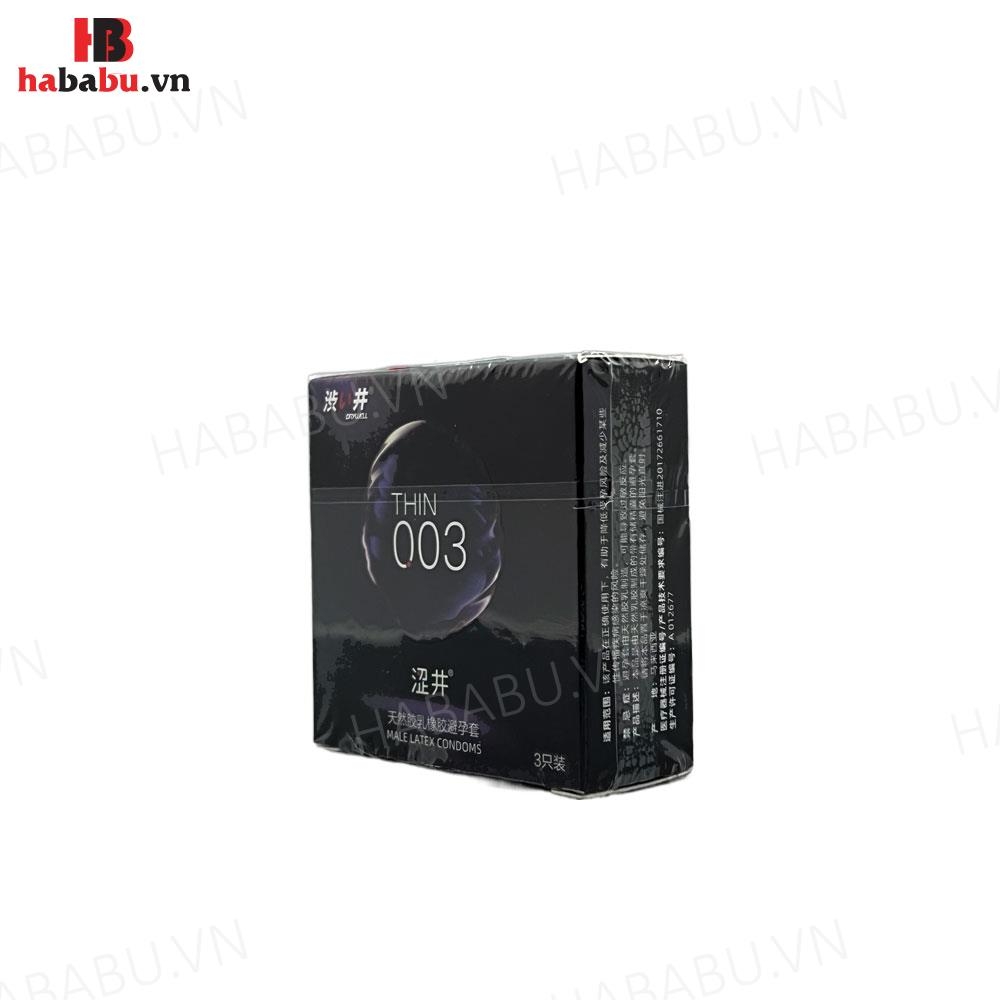Bao cao su Drywell Ultra Thin 003 hộp 3 chiếc siêu mỏng chính hãng